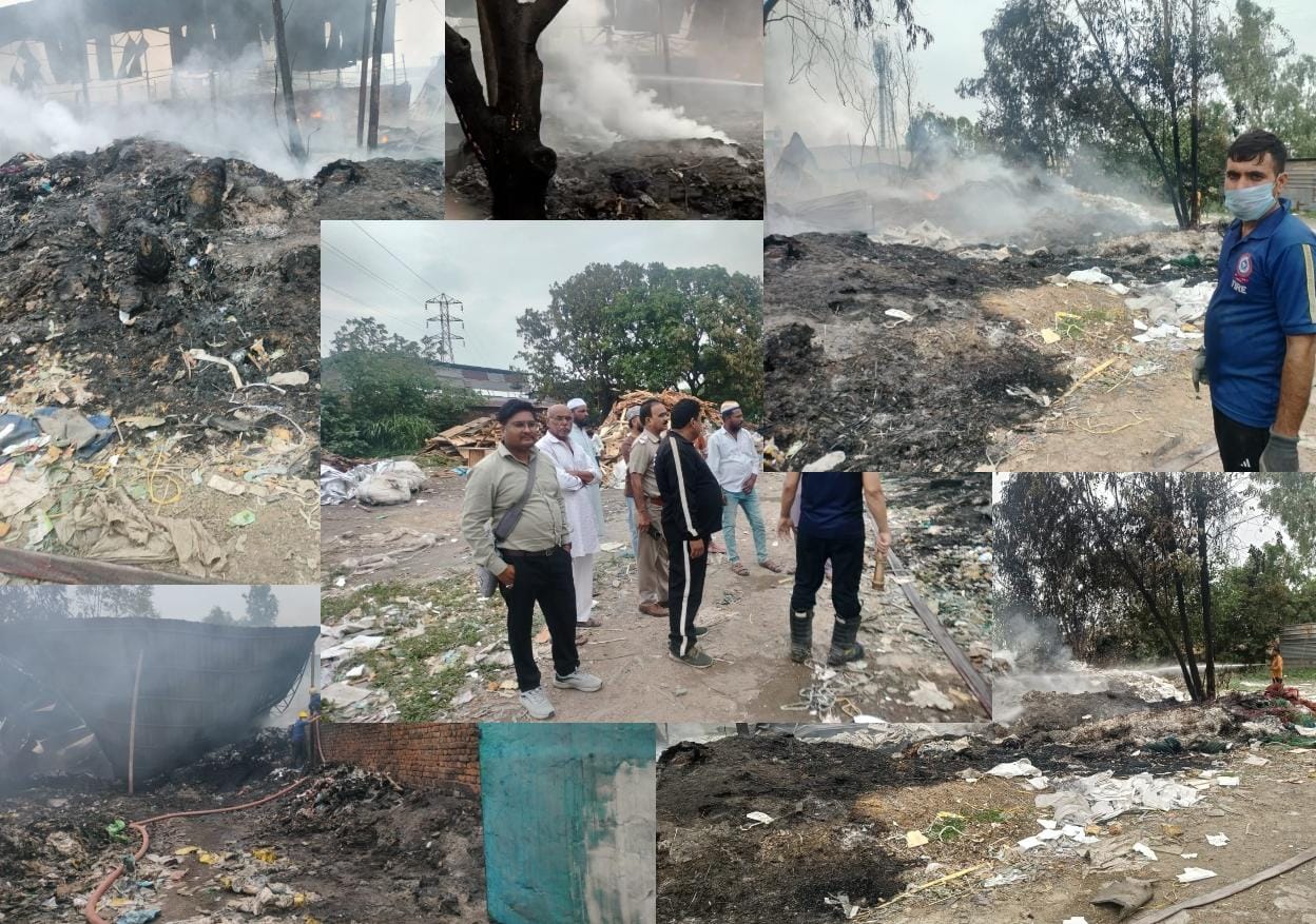 हरिद्वार के दादूपुर -गोविंदपुर में कबाड़ खानो में लगी भीषण आग छः कबड़खाने जलकर खाक।