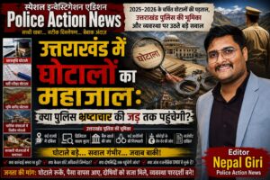 उत्तराखंड में घोटालों का महाजाल: क्या पुलिस भ्रष्टाचार की जड़ तक पहुंचेगी?” 2025–2026 के चर्चित घोटालों की पड़ताल, उत्तराखंड पुलिस की भूमिका और व्यवस्था पर उठते बड़े सवाल।